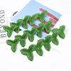 Fleurs décoratives 100 pièces Roses feuilles plantes artificielles bricolage cadeaux boîte accessoires de mariée liquidation broche feuille de soie