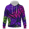 Hoodies masculinos 2022 Men's Abstract Animal Texture Hoodie Sorto 3D Impressão engraçada Streetwear Harajuku Pullover Hip Hop Jaqueta