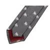 Bow Ties 2022 Brand Men's Grey 6CM Tie Animal Dog Print For Men Business Suit Work Neck High Quality Fashion Formal Necktie