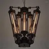 Pendellampor amerikanska retro ljus loft industriell alcatraz ￶ h￤ngande lampa vardagsrum sovrum vintage metall ￥ngpunk