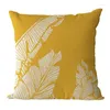 Pillow Home Pillowcase Sofa Cover Linen Short Plush Black And Yellow Series Bedroom Living Room Decoration