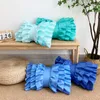 Pillow Bow Pillowcase Solid Color Silky Backrest Cover 30X50cm For Home Decor Luxury Ruffle Sofa Lumbar Case Funda Cojin