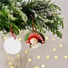 Рождественские украшения оптовые деревья подвесная подвеска белая сублимация