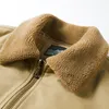 Vestes pour hommes 5XL 4XL Automne Vêtements d'extérieur Militaire Casual Veste Hiver Polaire Chaud Épais Mode Col De Fourrure Manteau En Velours Côtelé 220930