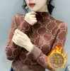 Женские свитера винтажный принт с длинным рукавом утолщенная теплота