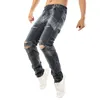 Jeans masculinos de alta qualidade masculinos magros runway runway slim jeans de jea