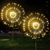 Solar LED Firework Lights Outdoor Waterproof DIY Shine String For Garden Lawn Landscape Holiday Christmas Decoration