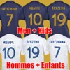 22 23 Кубка мира Maillots de футбольный футбольный футбольный майка французские бензема футбольные рубашки Mbappe Griezmann Pogba Kante Maillot Foot Kit Top Shirt Manation