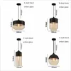 Lampy wiszące szklane światła LED Nordic Hanging Lampa Loft Decor Industrial Decor Luminaire do salonu kuchnia nowoczesne oprawy oświetleniowe