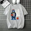 Erkekler Tişörtleri Karikatür Bear Basketball Tee Force Erkek Kadın Moda Marka Günlük Gevşek Üstler Erkek Hip Hop Harajuku T-Shirts