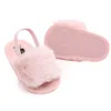 Slipper Summer Soft Hair Style Classic Baby Girl Slipper Sandaler andningsbara baby pälsskor Simple Elastic Sandals Princess Baby T221006