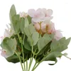 Decorative Flowers Artificial Fake Peony Silk Hydrangea Bouquet Decor Plastic Carnations Realistic Flower Arrangements Wedding Decoration