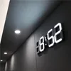 Wall Clocks 3D LED Digital with 3 levels Brightness Alarm Snooze Table Thermometer Hanging Home decor 220930