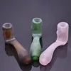 Pipe à tabac sherlock en verre de marque colorée en gros pour fumer de l'herbe sèche avec trou de carb