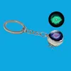 Keychains Luminous universe star key solar system earth pendant Galaxy Nebula doublesided glass ball gift