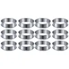 Bakeware Tools 12 Pieces Muffin Tart Rings Double Rolled Ring Stainless Steel Metal Round Mold For Food Making