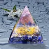 Decorative Figurines 5cm Orgonite Pyramid Energy Converter Emf Protect Lucky Gather Wealth Prosperity Home Decor Stone Crystal Ornament Gift
