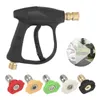Lance High Power Washer Gun With 5 Quick Connect Nozles Tvättverktygstillbehör för Motor Auto Cleaning Garden Watering 3XUB