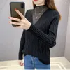Women's Sweaters Autumn Winter Knitted Jumper Tops Turtleneck Pullovers Casual Women Shirt Long Sleeve Tight Sweater Girls 2022