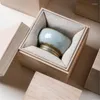 Present Wrap High-klass Paulownia Box of Custom Builded Tea Cups rekommenderas honungsförpackning tomt fyrkant