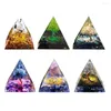 Decorative Figurines 5cm Orgonite Pyramid Energy Converter Emf Protect Lucky Gather Wealth Prosperity Home Decor Stone Crystal Ornament Gift