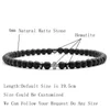 Charm Bracelets 4mm Small Bead Bracelet For Men Natural Hematite Cross Braclet Women Fashion Lava Stone Braslet Handmade Yoga Jewelry Gift