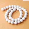 Quality Natural Stone White Turquoise Round Loose Beads 8 10 12mm For Jewelry Making DIY Charm Bracelet 15" Wholesale BY904