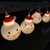 Guirlandes lumineuses LED de noël, bonhomme de neige, féerique, alimentée par batterie, décoration de maison, jardin, fête intérieure, mariage