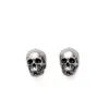 Boucles d'oreilles en argent Sterling 925 avec tête de mort pour femmes, bijoux gothiques de fête de mariage pour filles, Punk2667845