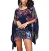 Kvinnor BLOUSES 2022 SÄLJ Fashion Women's Chiffon Tops Summer Shirt Boho Style Batwing Sleeve Casual Blusas