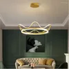 Chandeliers Modern LED Laser Bedroom Dining Living Room Hanging Liner Special Style Crown Fixtures Lighting Lamps