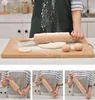 Rouleau à pâtisserie en bois professionnel de 3 tailles pour la cuisson de la pâte Rolle conception conique lisse Fondant croûte à tarte Cookie pâtisserie cuisine Cookin9925723