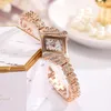 Montres-bracelets polyvalentes femmes montres de luxe Bracelet en cristal pierres précieuses montre-Bracelet robe dames montre en or mode femme