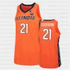 GLA C202 Illinois Fighting Illini Orange Basketball 2021 Replica Jersey 1 Edgar Padilla Jr. 2 Connor Serven 3 Jacob Grandison Griffith Curbelo