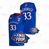 GLA 2022 Final Four 4 4 Kansas Jayhawks Jersey de basquete NCAA College Ochai Agbaji David McCormack Wilson Harris Braun Lightfoot Remy Martin Zach