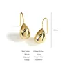 Stud Earrings AENSOA Vintage Simple Gold Color Water Drop Geometric Hook For Women Small Cute Silver Metal Earring Oorbellen