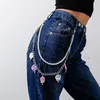 Accessories Fashion JewelryKey s 2021 Hip Hop Rainbow Resin Keychain Men Women Cute Waist Chain Multicolor Acrylic Flower Pants Trousers...
