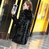 Women's Fur Winter Mink Pieces Coat Luxury Nature Real Overcoats