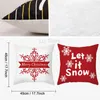 Christmas Decorations Pillow Case Home Xmas Deer Pillows Cover Santa Claus Pillowcase Decor Peach Skin Cushion Covers TH0491