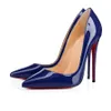 Designer High Heel Luxurys Designers Hobe Shoes Styles Womens Stiletto Talons 6 8 10 12cm V￩ritine en cuir Pospeurs Toe Pumps Locs Rubber Taille 36-43