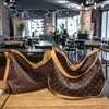 Hochwertige Luxus-Designer-Tasche für Damen, Handtaschen, Einkaufstaschen, Damen-Tragetasche, brauner Druck, PU-Leder, Umhängetaschen, Umhängetasche für Damen, große Größe 42 cm