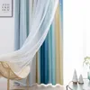 Curtain Window Cloth Room Divider Curtains Blackout Shiny Stars For Kids Girls Bedroom One Pieces Double-layer Shading