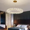 Kroonluchters Clear Crystal Led Round Lamp woonkamer