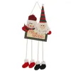 Decorações de Natal Dollos de bonecas de pluxherentes ornamentos bonecos Decorativos Pingentes de neve decorativos de Santa pendurados deco