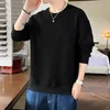 Casual Sweatshirt Men Autumn Winter Solid Color Men Crew Fashion Clothing Brand Ny Long Sleepes