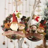 Christmas Decorations Snowman Elk Cloth Bear Tree Rattan Hanging Ornament For Home Door Pendant Gifts Ornaments Party Supplies