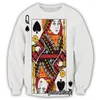 Mannen Hoodies Phechion Mannen/Vrouwen Poker Gezicht 3D Print Casual Sweatshirt Mannen Mode Streetwear Losse Sporting D126