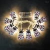 Julekorationer 20 LED String Light Tree Snowman Santa Claus Light3 Meterchristmas Festival Decor for Party Home