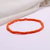 Boho handgemaakte kralen Afrikaanse enkelbanden Multicolor vrouwen rekken zaad kralen Rainbow Enkle armbanden Glazen kraal armband Elastische voet en handketens sieraden 30 kleuren