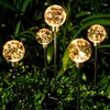 LED Solar Garden Light Lawn Lamp Outdoor Ball Reed Waterproof IP65 Copper Wire för landskap/trädgårdsdekoration